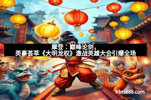 摩登：巅峰论剑，英豪荟萃《大明龙权》激战英雄大会引爆全场